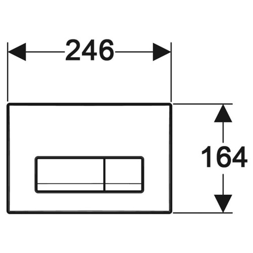 Кнопка смыва Geberit DELTA 50, пластик, белая, 115.119.11.1